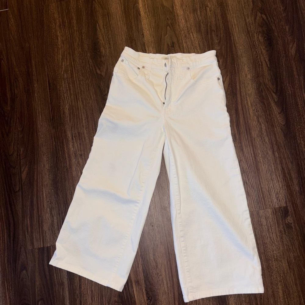 White Wide-Leg Pants